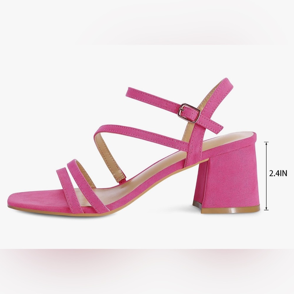 My soft women’s straps low chunky block heel.